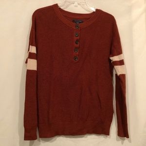 American Eagle Mens Henley Sweater Size XS Rust